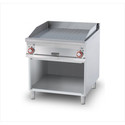  Πλατώ επιδαπέδιο ηλεκτρικό διπλό ραβδωτό χρωμίου  FTR-98ETS 